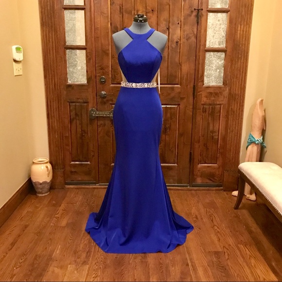 Jovani Dresses & Skirts - 🔥JVN Jovani Royal Blue Illusion Fitted Dress!